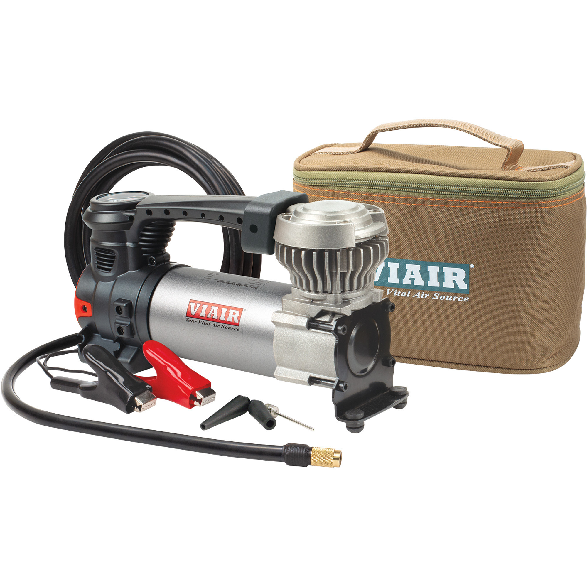 Viair Portable Tire Inflator Air Compressor - 12 Volt, 120 PSI, LED Worklight, Model# 00088